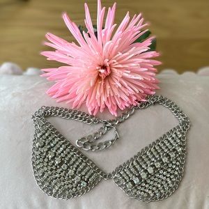 Rhinestone Bib Necklace